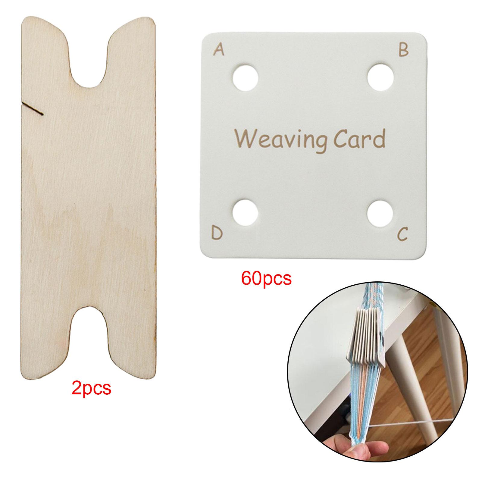 Tablet Weaving Accessories - ルームまたはブルームセーター、ハンドクラフト、木製織りシャトル、ソーイングアクセサリー付きの家、60個