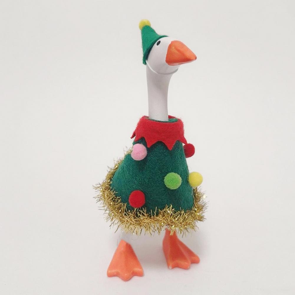 Unique Table Accessories - ユニークなクリスマスのテーブルアクセサリー、テーブルトップのガチョウの衣装、お祭りのクリスマスツリーのガチョウの衣装、7体の置物用、季節の休日に