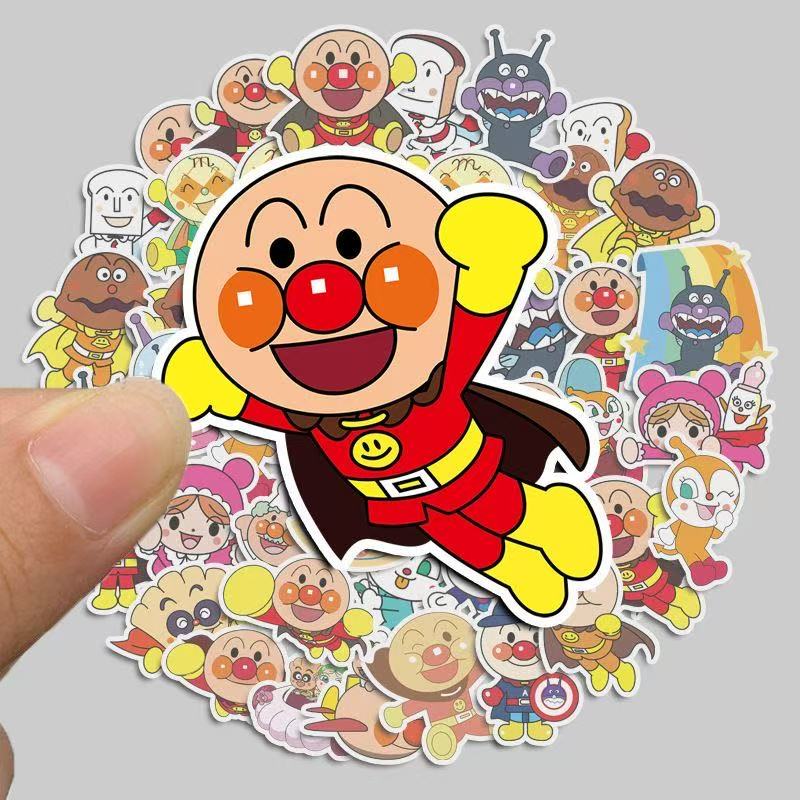 Tablet Accessories For Students - 50 個漫画アニメ画像アンパンマンステッカー創造性スーツケースタブレット防水装飾ステッカー学生報酬おもちゃ