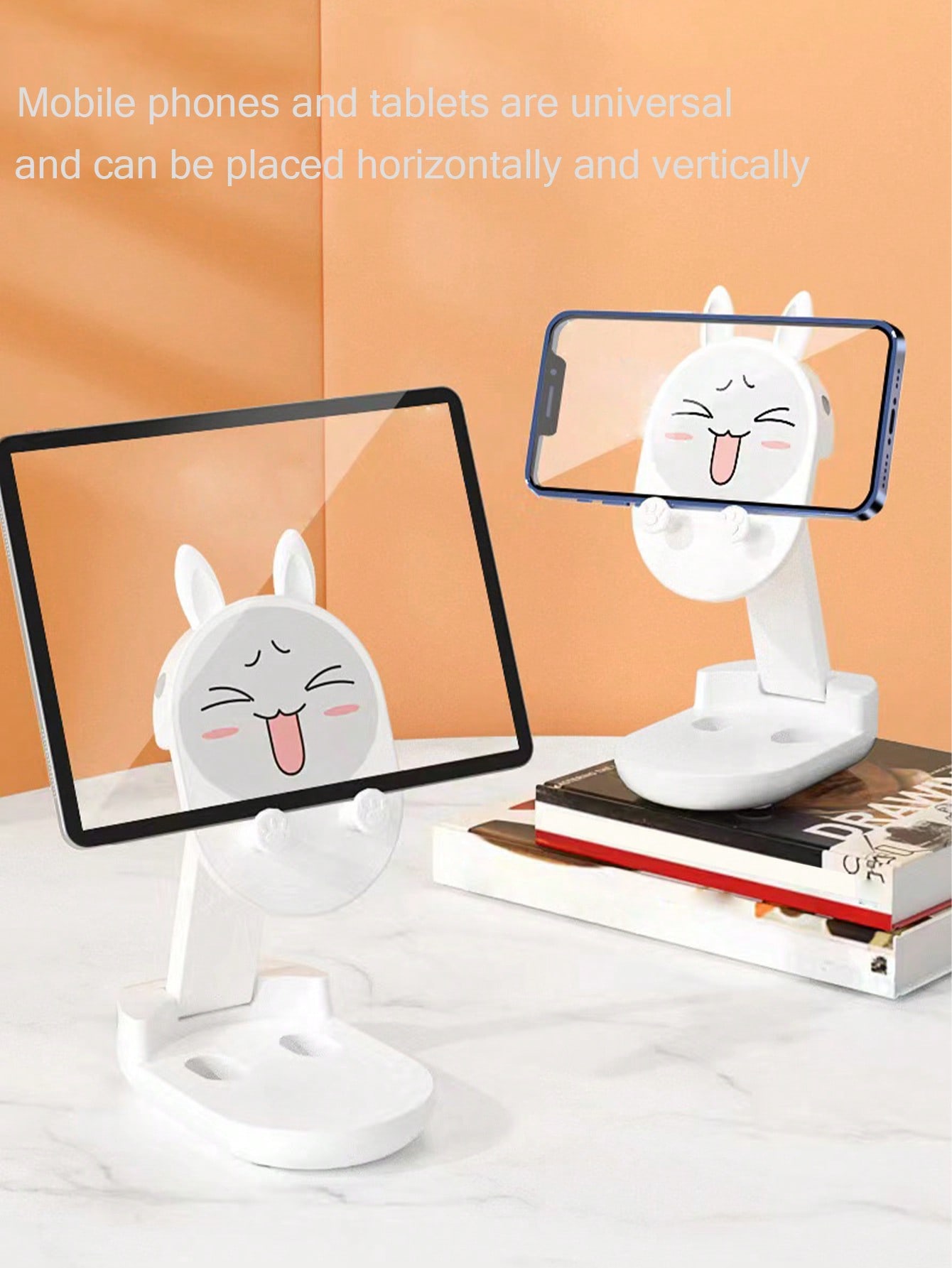 Tablet Accessories For Students - デスクトップ電話スタンド 漫画風 ガーリー系 学生向けギフト タブレットライブストリーミングに最適 クリエイティブな装飾品