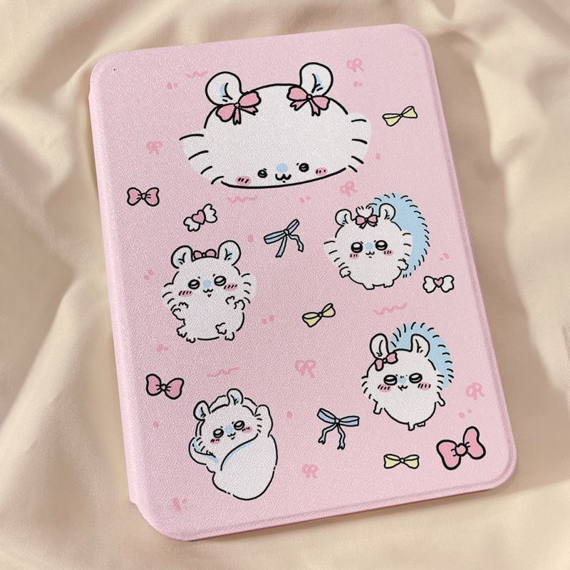 Boox Tablet Accessories - アニメちいかわモモンガ漫画 iPad タブレットケースに適した 360 回転ペントレイ付き落下防止耐摩耗性かわいい素敵な