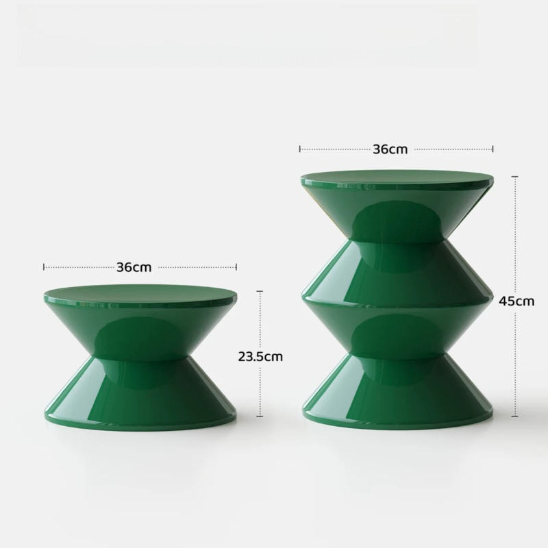 クリアデザインコーヒーテーブルラウンド小型フレキシブルユニー - Unique Table Accessories のレビューと価格