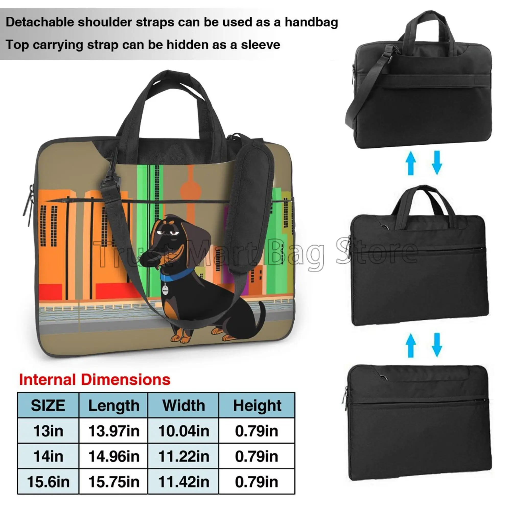 Dachshundプリントラップトップキャリングバッグ、かわ - Boox Tablet Accessories のレビューと価格