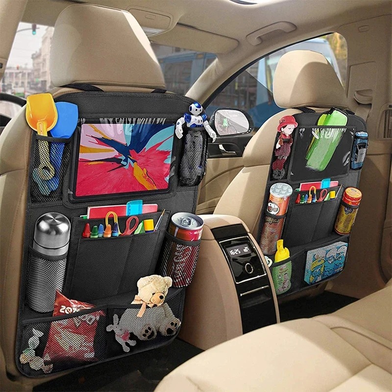 カーシートオーガナイザー 多機能オックスフォード生地 車用バ - Tablet And Accessories Bag のレビューと価格