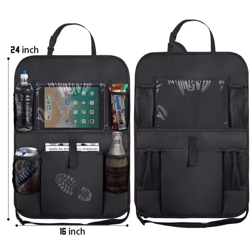 カーシートオーガナイザー 多機能オックスフォード生地 車用後 - Tablet And Accessories Bag のレビューと価格