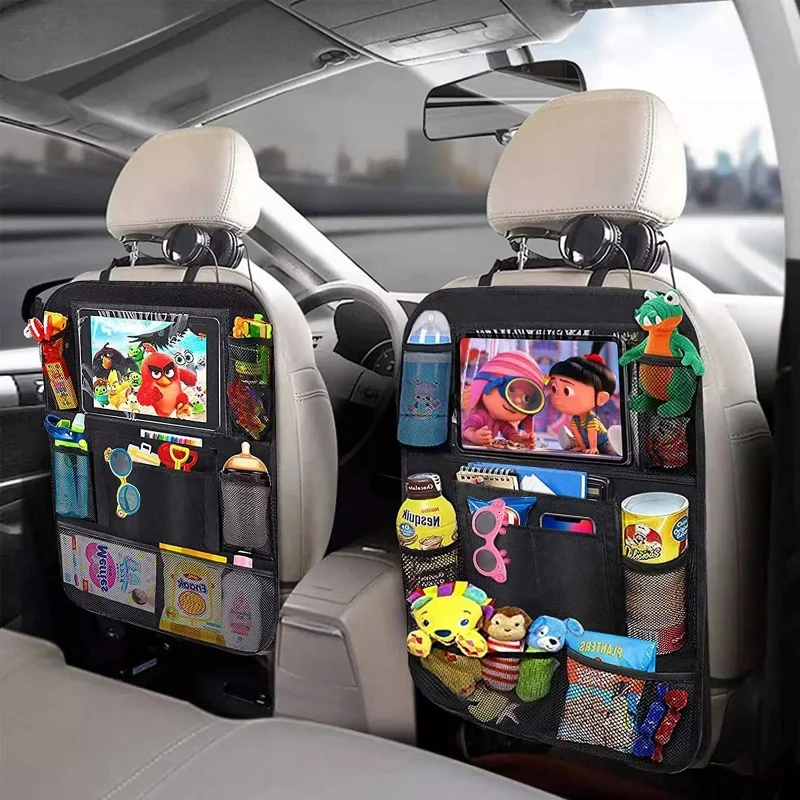 車の後部座席オーガナイザー、タッチスクリーン、タブレットホル - Tablet And Accessories Bag のレビューと価格