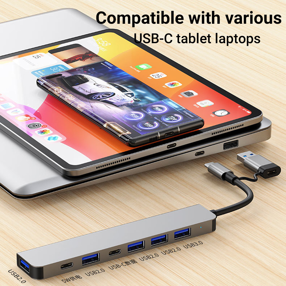 7-in-1 デュアルヘッド USB-C&USB ドッキング - Tablet Accessories For Students のレビューと価格