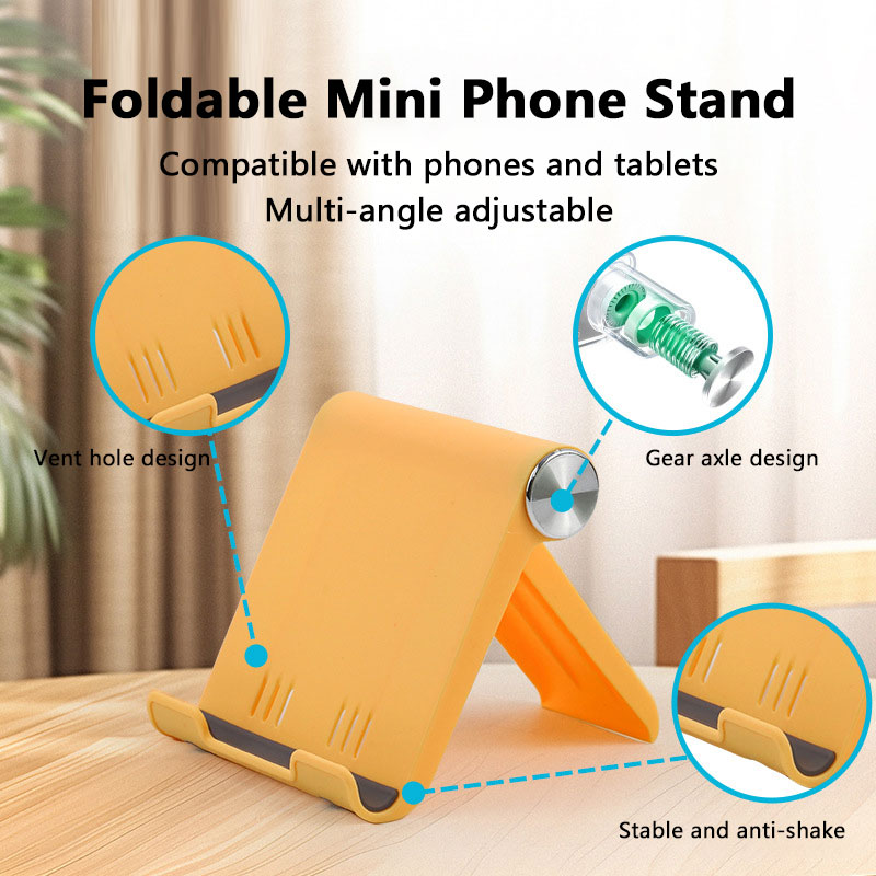 ユニバーサル折りたたみ式デスクフォンホルダー、ポータブル調整 - Tablet Phone Accessories のレビューと価格