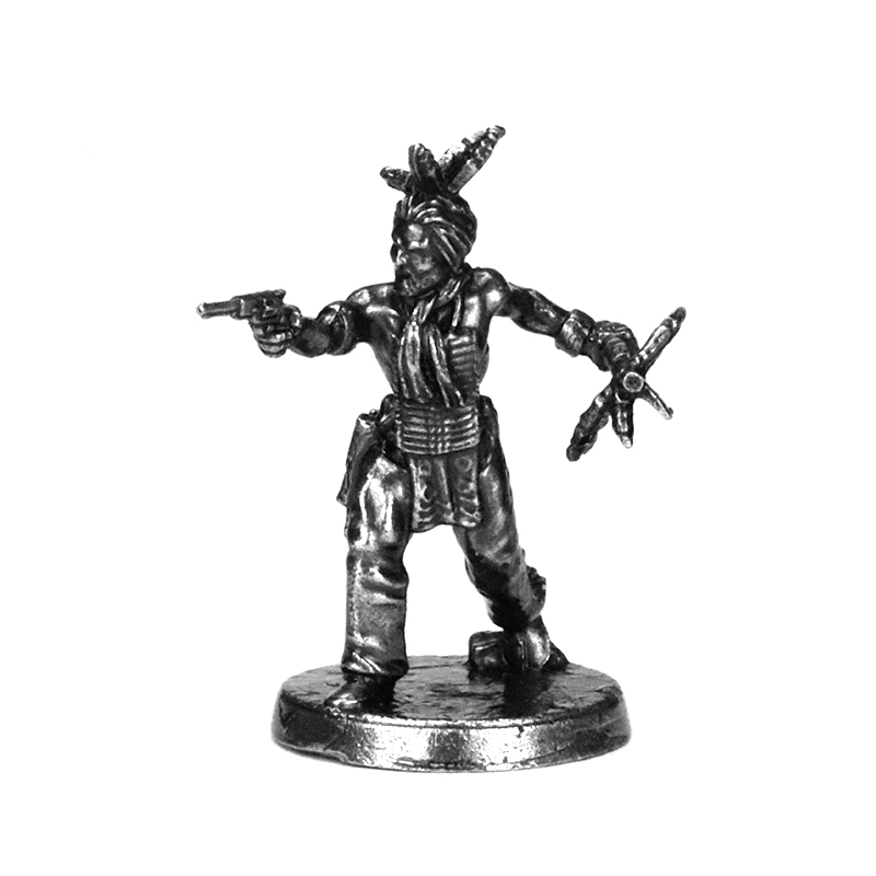 ヴィンテージ風ワイルドウェスト戦士ミニメタルカウボーイフィギ - Unique Table Accessories のレビューと価格