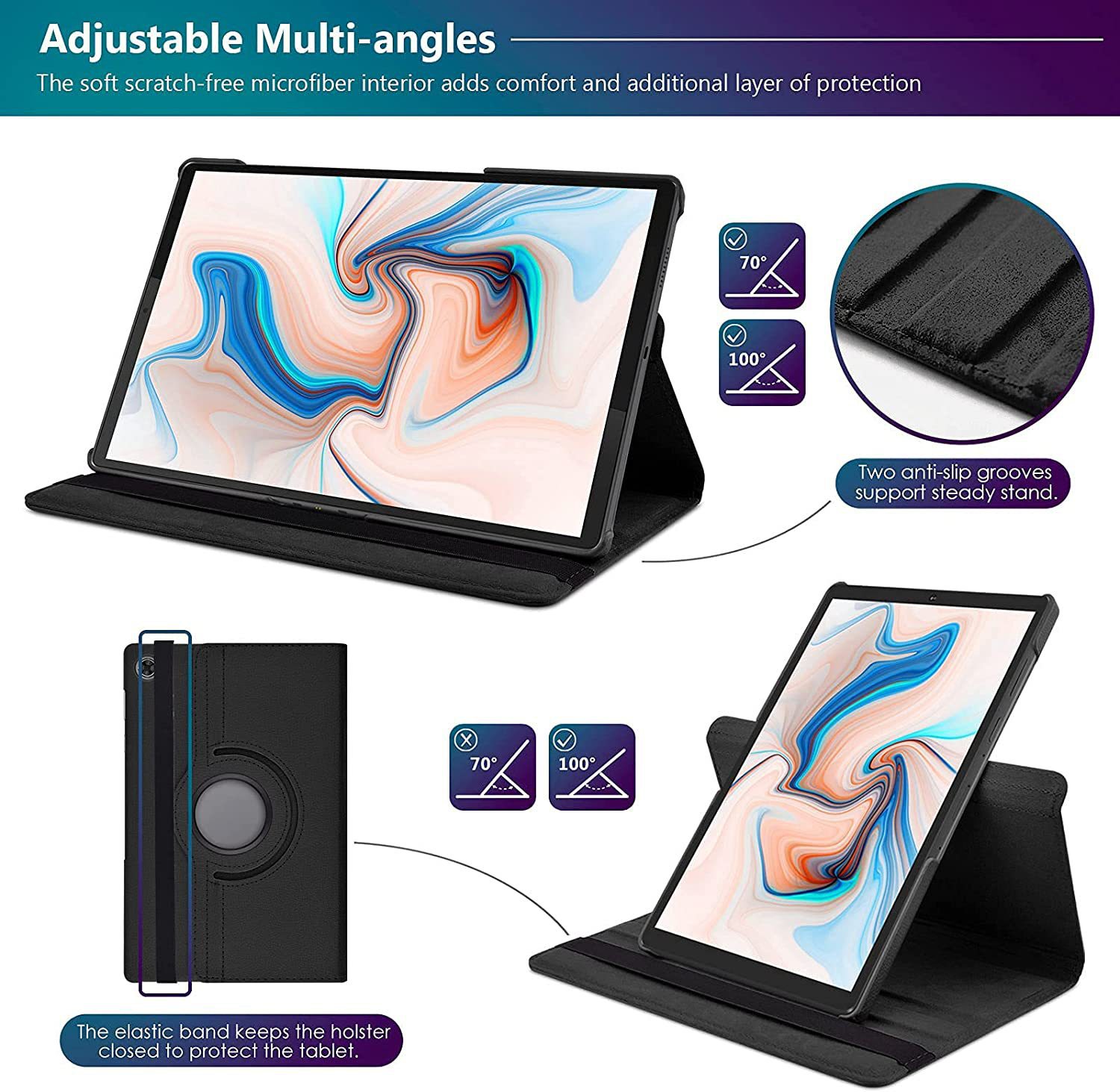 Realme用ホルダー付きレザーケース,2021インチ,Bl - Realme Tablet Accessories のレビューと価格