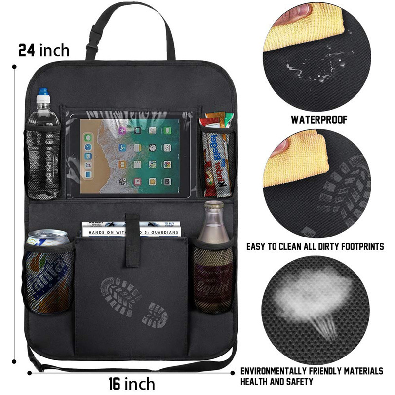 車の後部座席オーガナイザー タッチスクリーンタブレットホルダ - Tablet And Accessories Bag のレビューと価格