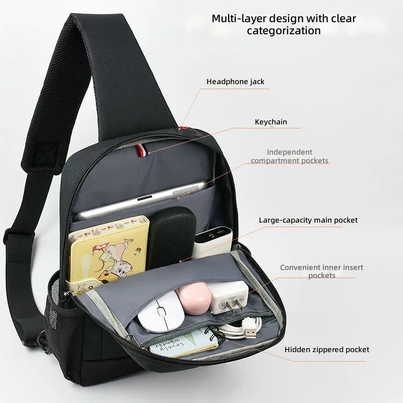 大容量iPadバッグ メンズ用 クロスボディストラップ付き  - Tablet And Accessories Bag のレビューと価格