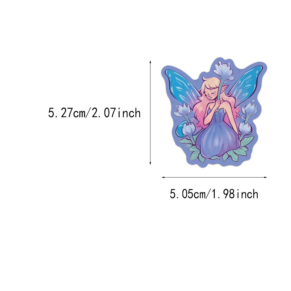 50 個の花の妖精かわいい漫画ステッカー DIY 財布スクラ - Boox Tablet Accessories のレビューと価格