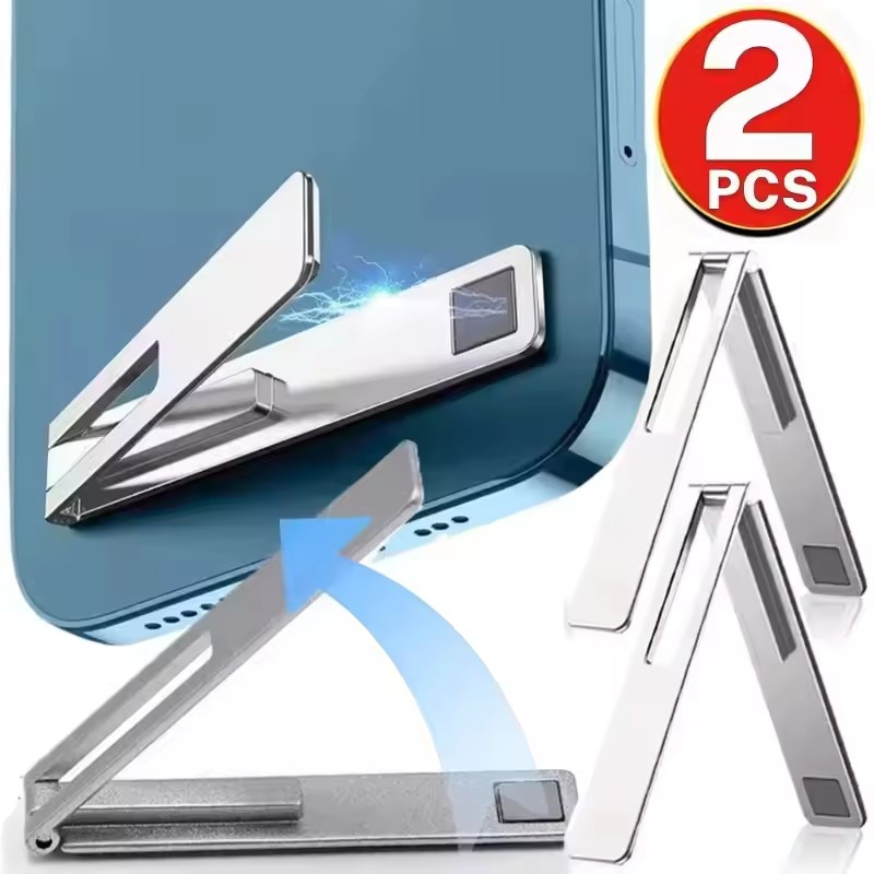 目に見えない超薄型磁気携帯電話ホルダー スタンド 金属合金製 - Tablet Phone Accessories のレビューと価格