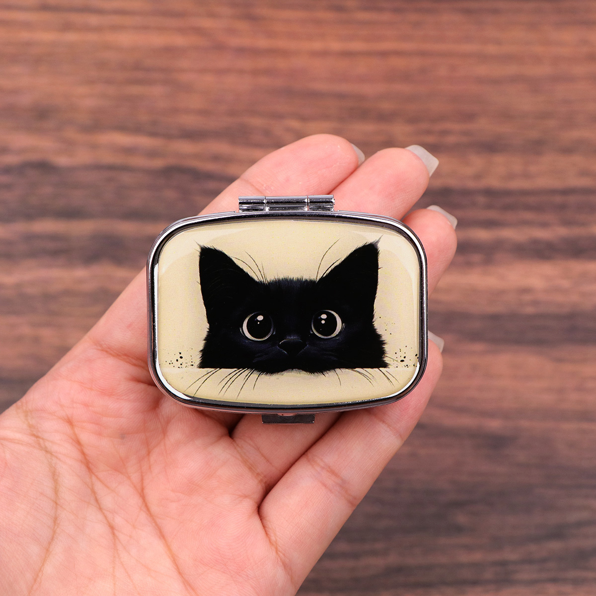 かわいい黒猫旅行ピルオーガナイザーポケットポータブルピル収納 - Boox Tablet Accessories のレビューと価格