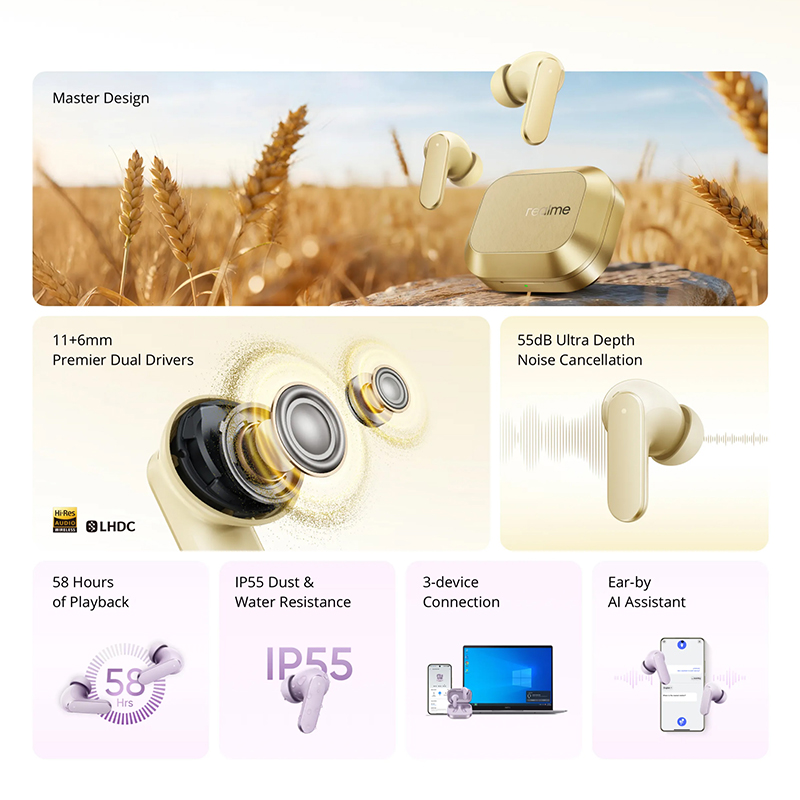 realme Buds Air 8 グローバル版 アクティブ - Realme Tablet Accessories のレビューと価格